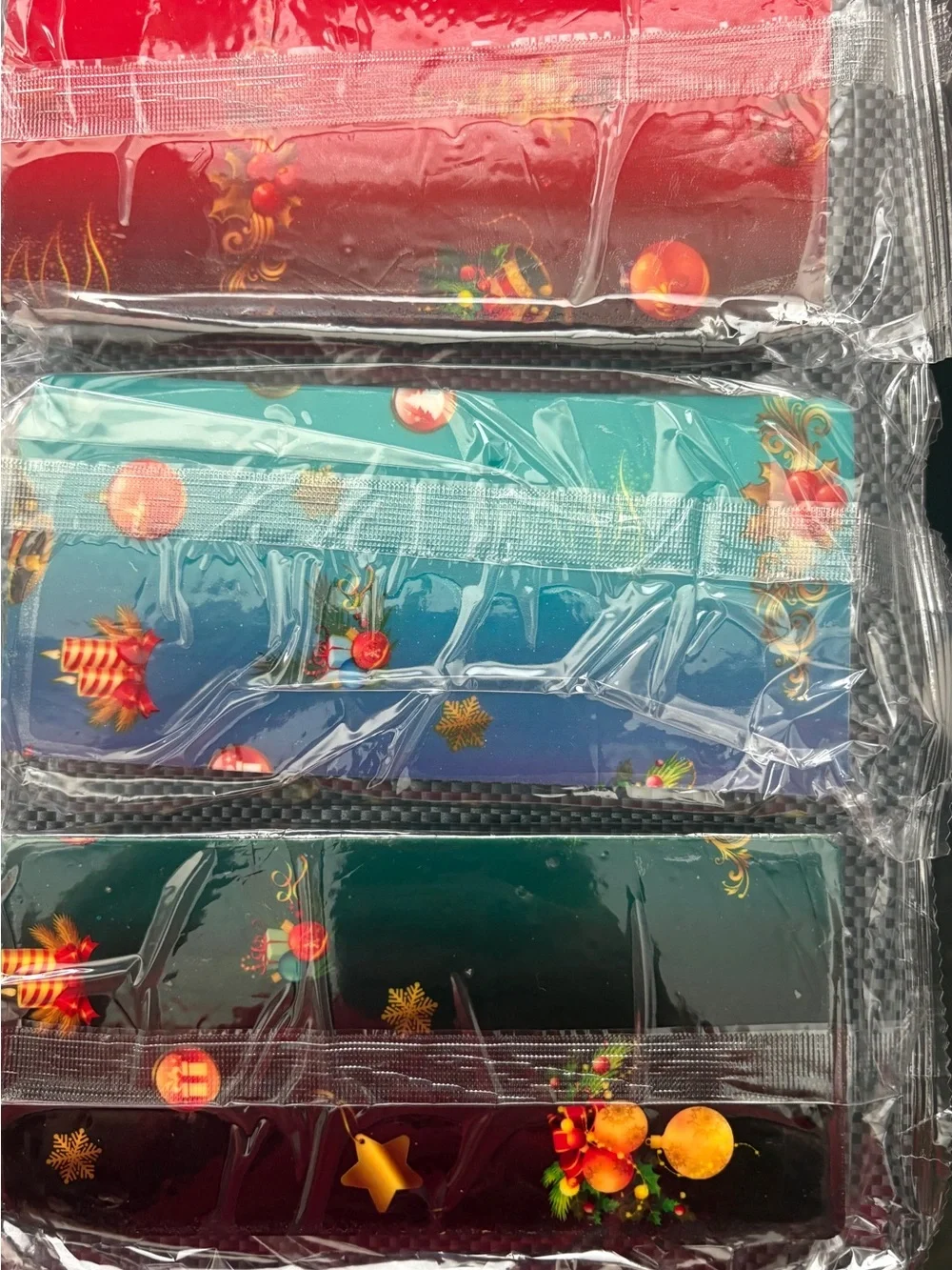 Merry Christmas Chocolate Bar - Red, Teal & Black Decorative Holiday Squishy!